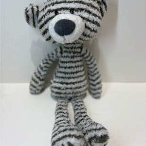 Gund Gray and White Striped Plush Toy